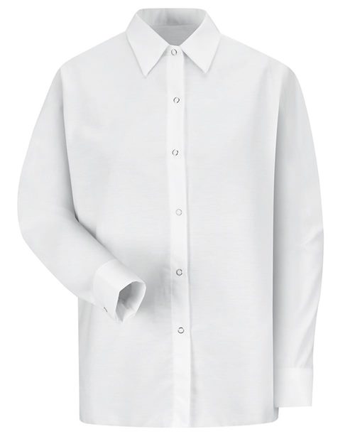 Red Kap Women's Long Sleeve Specialized Pocketless Poplin Work Shirt