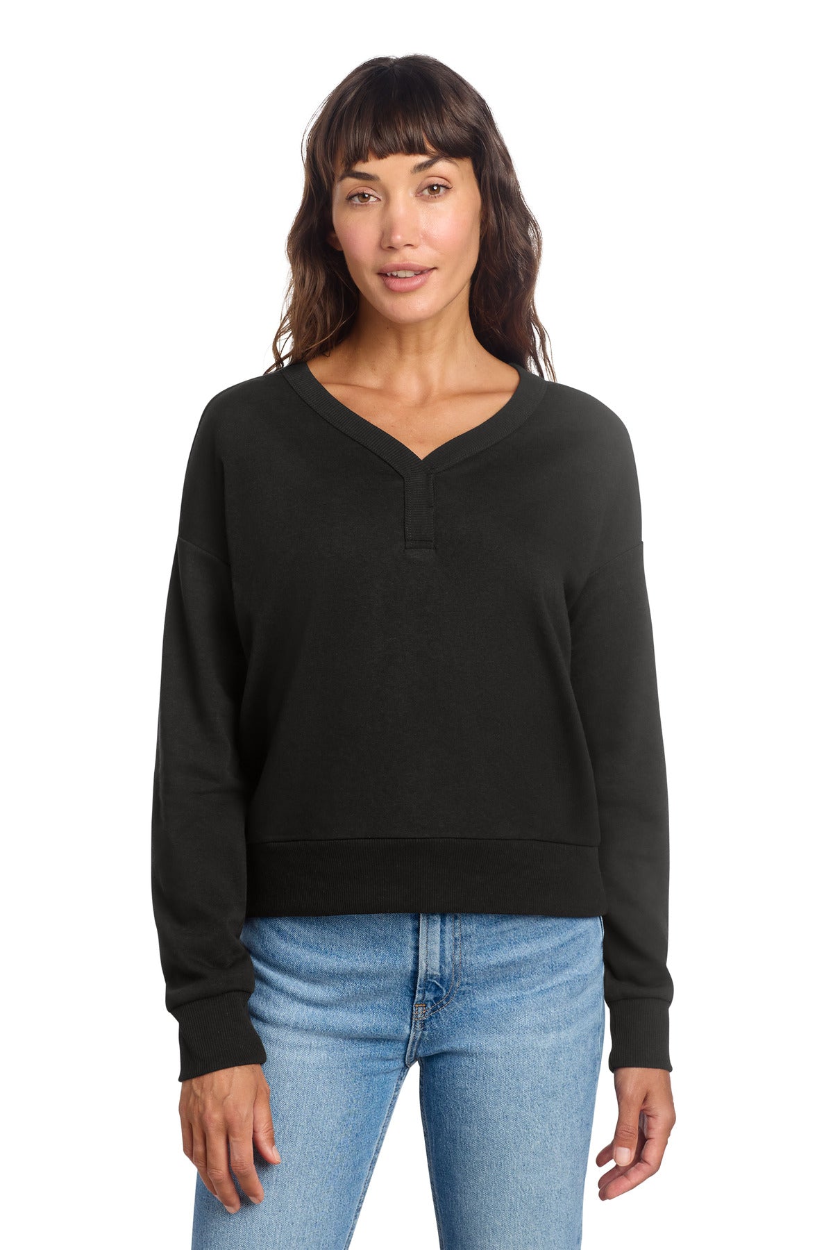 District ® Women's Perfect Tri ® Fleece V-Neck Sweatshirt DT1312