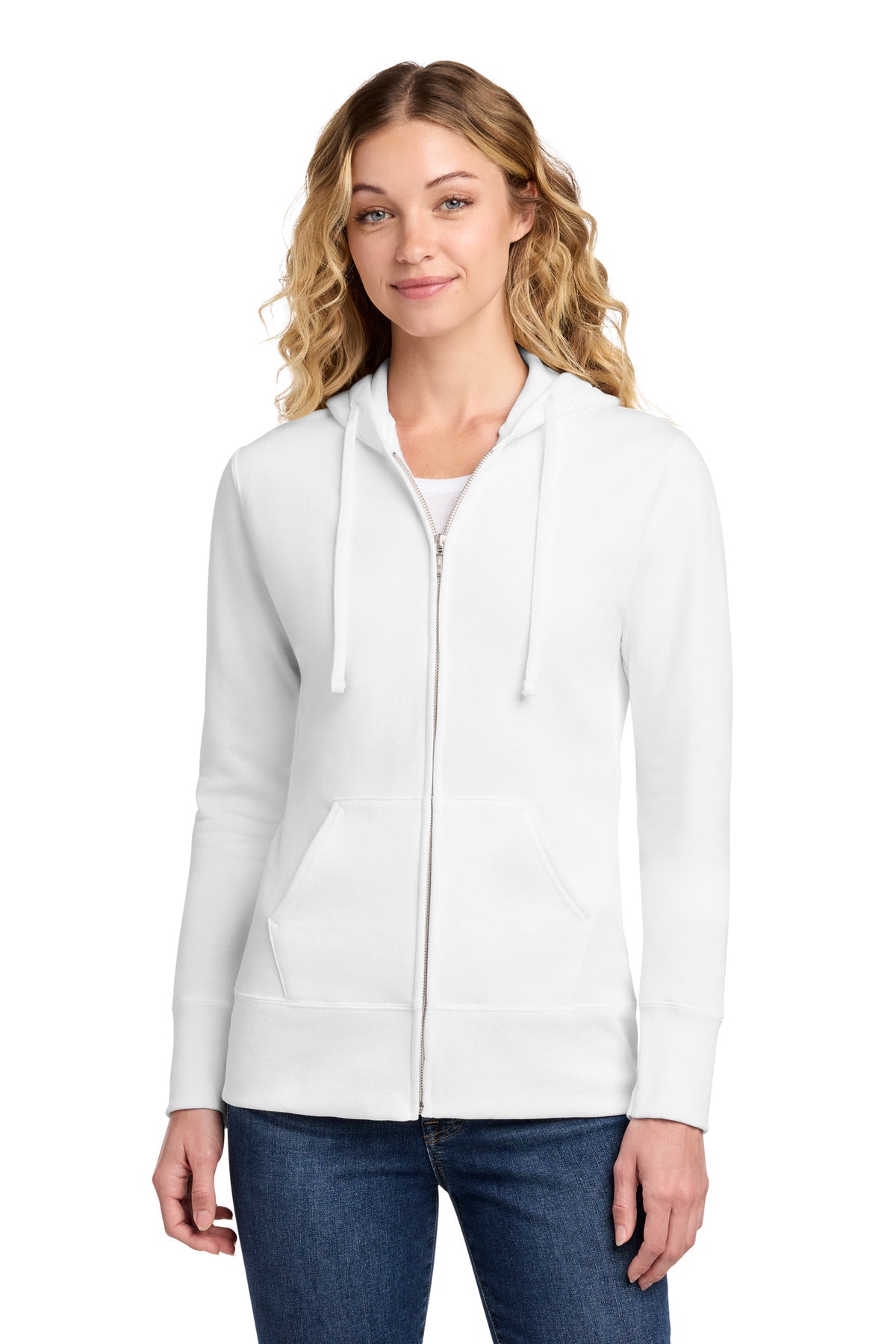 Port & Co ™ Women's Core Fleece Full-Zip Hooded Sweatshirt. LPC78ZH