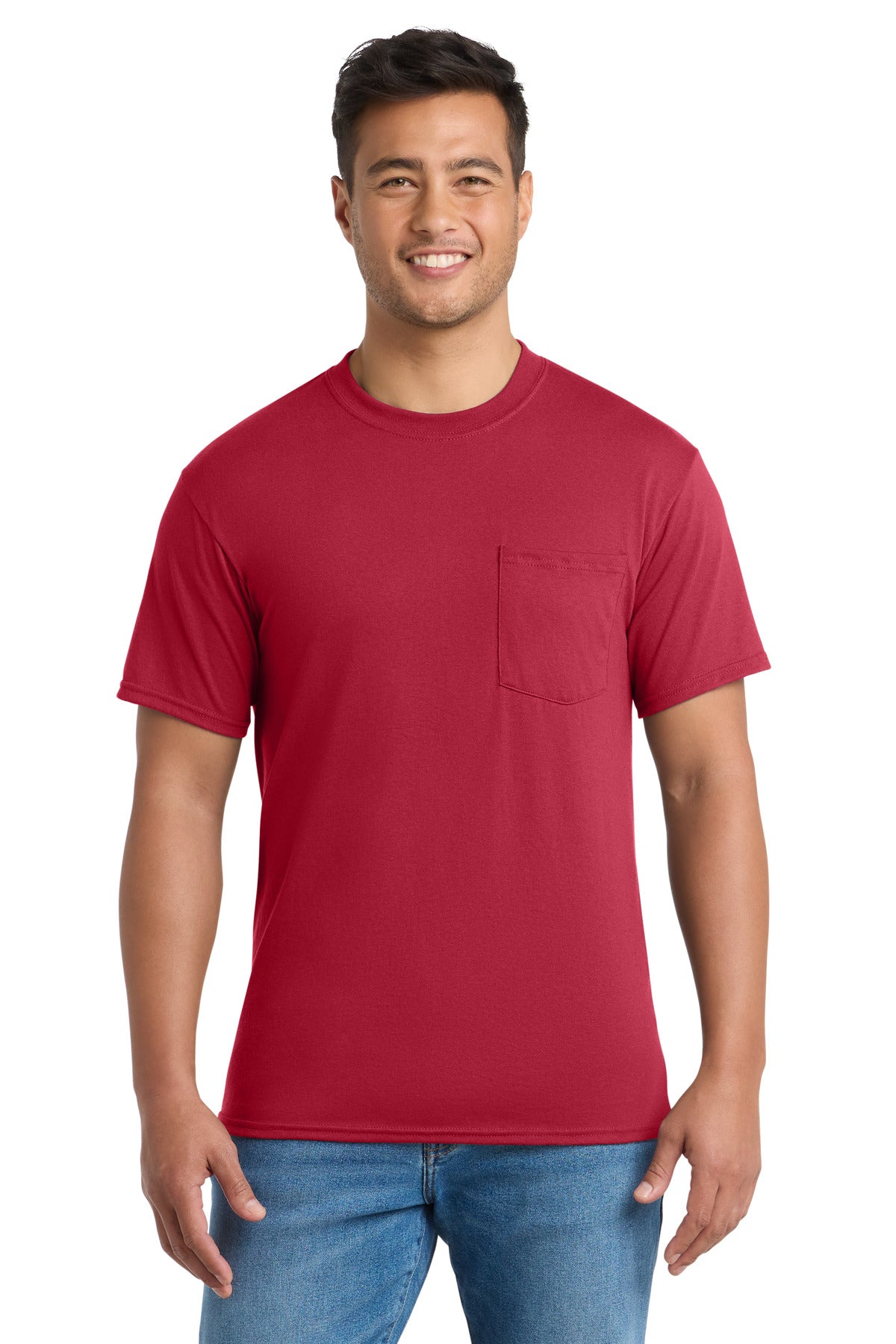 Port & Co ™ Tall Core Blend Pocket Tee. PC55PT