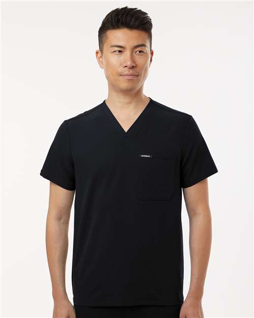 Jaanuu Men's Holmes Everyday 1-Pocket Scrub V-Neck Top