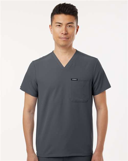 Jaanuu Men's Holmes Everyday 1-Pocket Scrub V-Neck Top