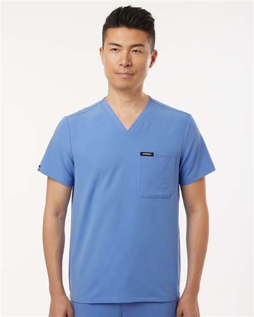 Jaanuu Men's Holmes Everyday 1-Pocket Scrub V-Neck Top