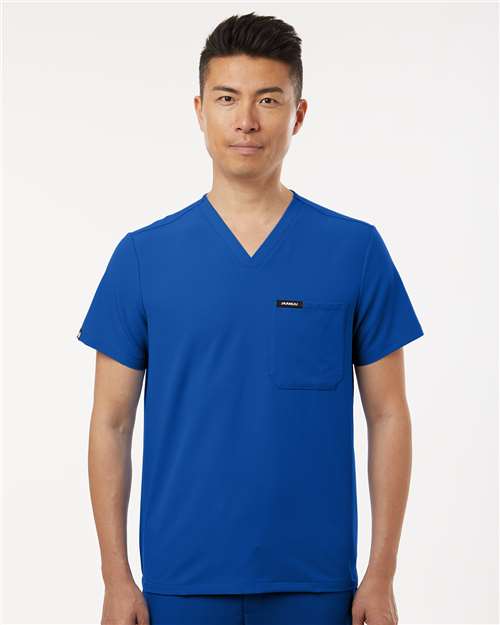 Jaanuu Men's Holmes Everyday 1-Pocket Scrub V-Neck Top