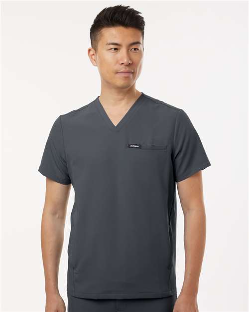 Jaanuu Men's Platt 3-Pocket Scrub V-Neck Top