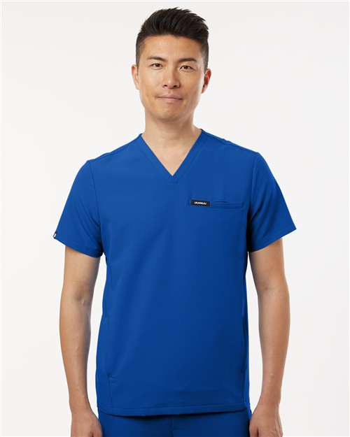Jaanuu Men's Platt 3-Pocket Scrub V-Neck Top