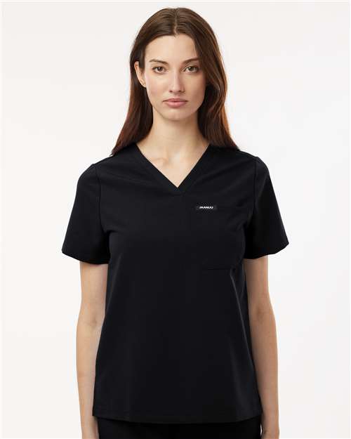 Jaanuu Women's Rhena Essential 1-Pocket Scrub V-Neck Top