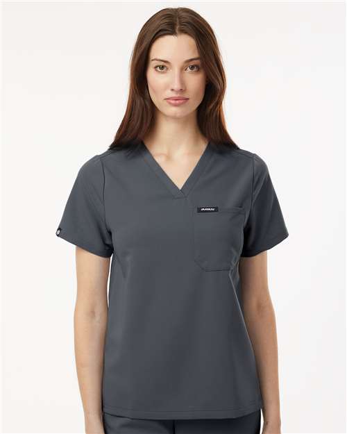 Jaanuu Women's Rhena Essential 1-Pocket Scrub V-Neck Top