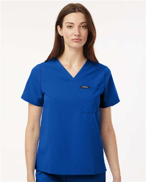 Jaanuu Women's Rhena Essential 1-Pocket Scrub V-Neck Top