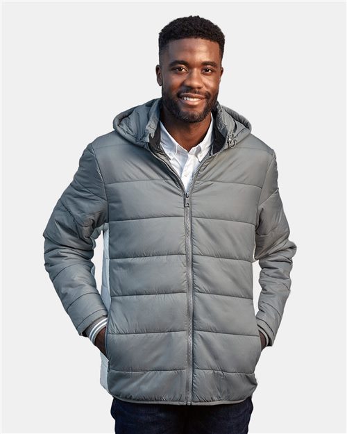Nautica Men's Nautical Mile Hooded Puffer Jacket