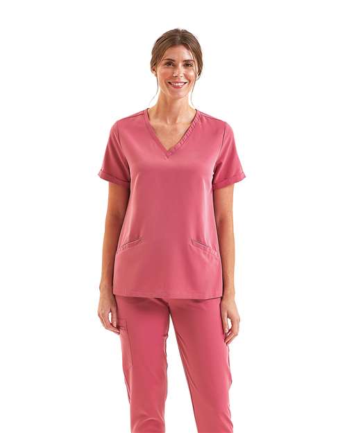 Onna Women's Invincible V-Neck Stretch Scrub Top