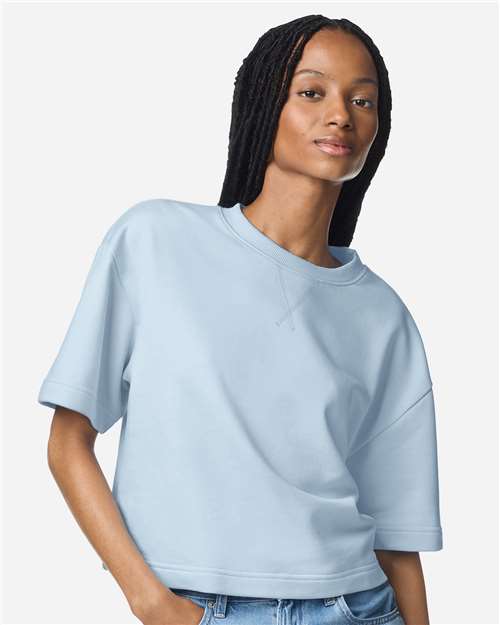 American Apparel Women's French Terry Mid-Length Boxy Top