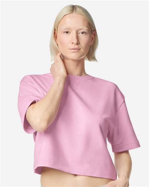 American Apparel Women's French Terry Mid-Length Boxy Top